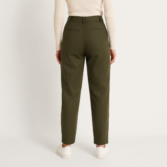 A289-A • High-Waist Pleat Front Straight Chino Pants Trousers - Picture 2 of 6